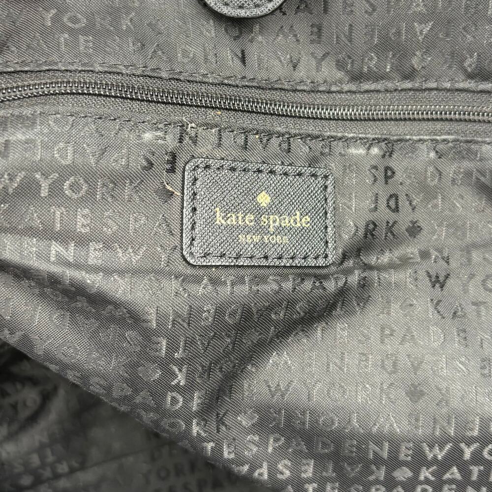 Kate Spade Tote Bag Black Ari Laurel Way Saffiano Leather Large Shoulder Handbag - Picture 11 of 15